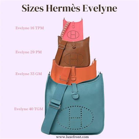 hermes evelyne尺寸|hermes evelyne rebag size guide.